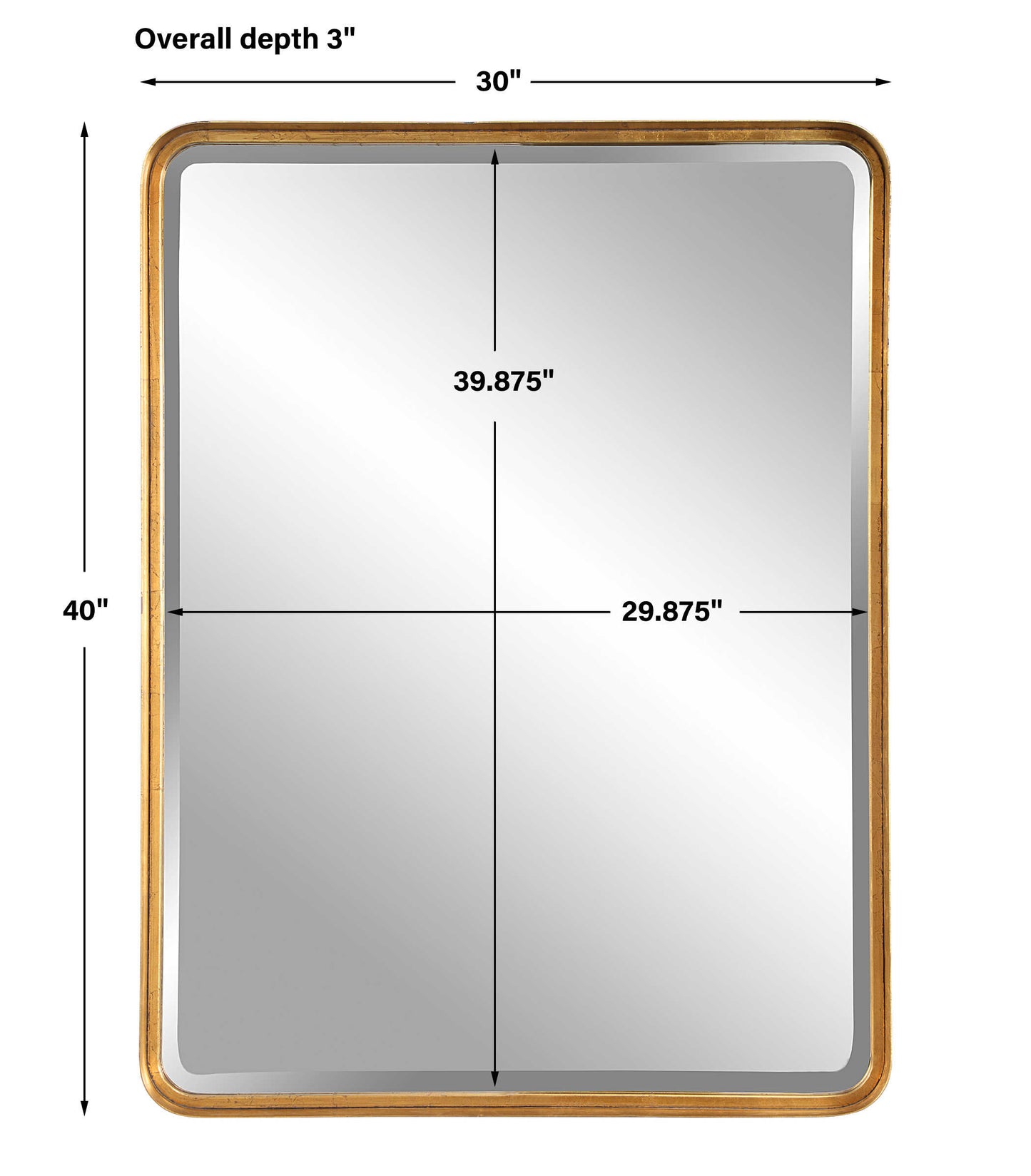 CROFTON LARGE MIRROR, GOLD